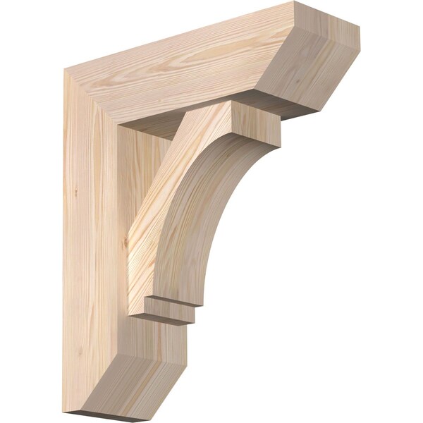 Ekena Millwork Imperial Slat Smooth Bracket w/ Offset Brace, Douglas Fir, 7 1/2"W x 22"D x 26"H BKT0806X22X26IMP06SDF - main